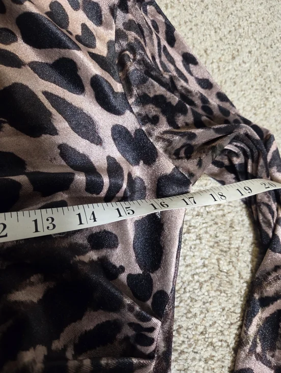 Reiss Briana Velvet Leopard Midi Dress Black/Brown Off Shoulder Long Women's 8 - Picture 10 of 11